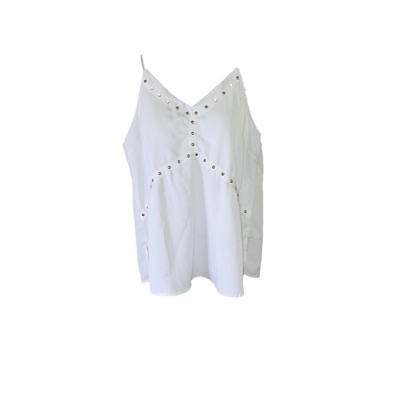 ecowish Tops - Ecowish embellished tank white small